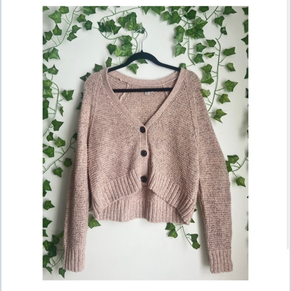 Pink American Eagle Soft Cardigan Sweater